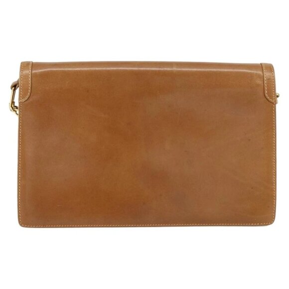 GUCCI Chain Shoulder Bag Leather Beige Gold Auth yk19810 - Picture 3 of 16